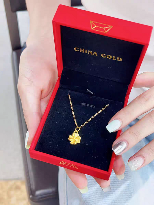 lucky gold necklace